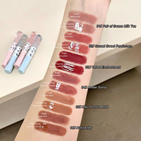 DAIMANPU Rouge à Lèvres Double Embout Classique Imprimé Léopard, Fini Mat et Brillant Effet Miroir, Longue Tenue, Effet Repulpant 2g