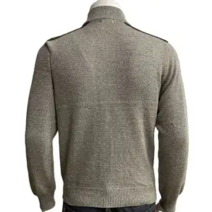 Casual moda diaria cárdigan con capucha negro blanco hombres suéter uniforme personalizado lana suéter de punto para hombre