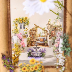 สติ๊กเกอร์ PET 30 แผ่น/แพ็ค รวมวัสดุจัดสวน 6 ชิ้น สําหรับซีรีย์ Garden Corner - Product Image 1