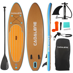 Planche à pagaie <span class=keywords><strong>gonflable</strong></span> à grain <span class=keywords><strong>de</strong></span> bois en PVC <span class=keywords><strong>de</strong></span> haute qualité Sup PaddleBoards pour le surf, la pêche et le yoga - Product Image 1