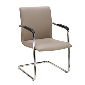 เก้าอี้ประชุมหนังสไตล์โมเดิร์นพร้อมโครงชุบโครเมียม เก้าอี้สำนักงานสำหรับผู้มาเยี่ยม เก้าอี้นั่งรับรองในพื้นที่ต้อนรับ - Product Image 3