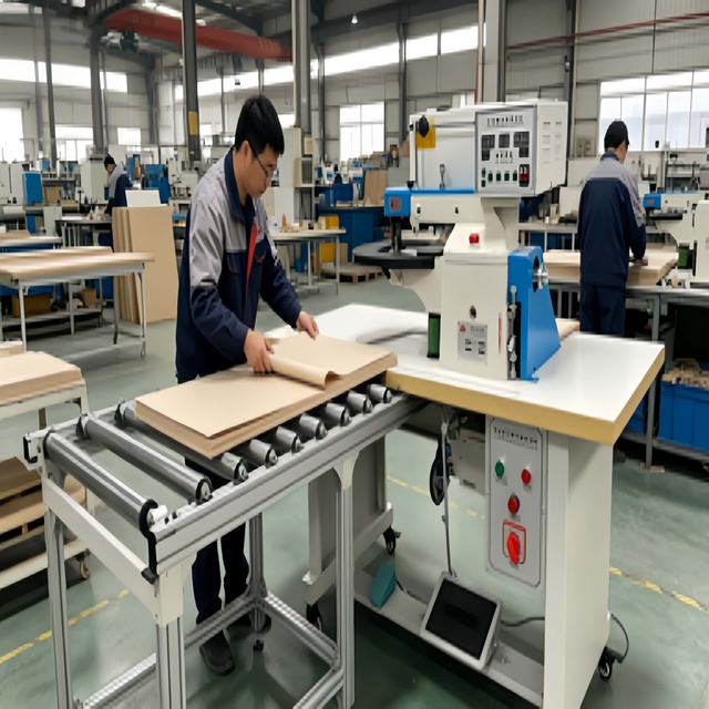 Automatic Gluing and Folding Machines for Shoes Bag Leather Cell Phone Hotmelt Glue Cementing Edge Folding Leather Machine