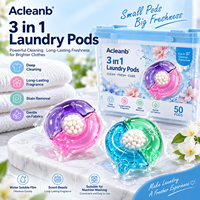 Capsules de lessive jetables 3-en-1 en forme de Q avec billes parfumées pour vêtements – Capsules hydrosolubles en gros pour lavage en machine