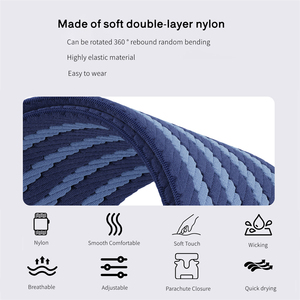 Boucle de parachute, tissu élastique, bande en nylon tressé pour <span class=keywords><strong>Apple</strong></span> <span class=keywords><strong>Watch</strong></span> 11, bracelets pour IWatch Ultra 3 49 mm - Product Image 4