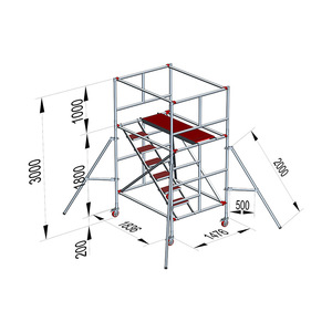 Escalera Móvil de Aluminio para Operaciones de Ascenso en Túneles de Metro, de Alta Resistencia, para Uso en Hoteles, Modelo Moderno Shvs SW-250V-4 - Product Image 1