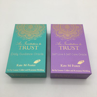 Cartes de tarot personnalisées avec logo en feuille d'or, avec guide, estampage à chaud, impression couleur sur papier, tarot en gros pour ensemble