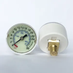 1.5inch 40mm medical pressure gauge luminous dialface scale range of 30ATM 400psi