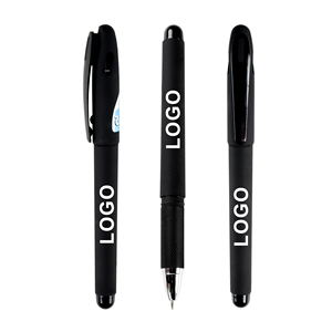 School Plastic Cheap Black Gel Ink Signature <b>Pens</b> Wholesales Custom Printed logo Plastic Stationery <b>Pen</b> Business Classic - Product Image 4