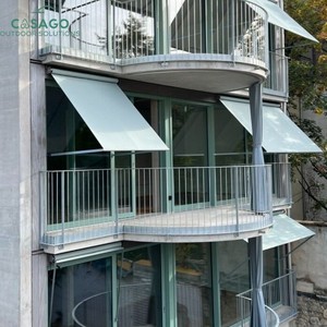 Auvent polyvalent en aluminium à bras articulé avec inclinaison réglable, <span class=keywords><strong>manivelle</strong></span> ou <span class=keywords><strong>moteur</strong></span> tubulaire, faible entretien pour la maison et les marchés extérieurs - Product Image 4
