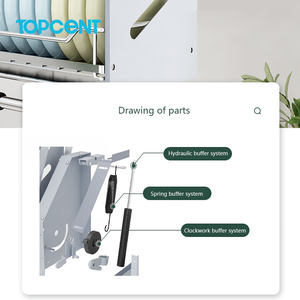 Topcent alta calidad acero inoxidable 304 plato presurizado cesta colgante gabinete elevador - Product Image 2