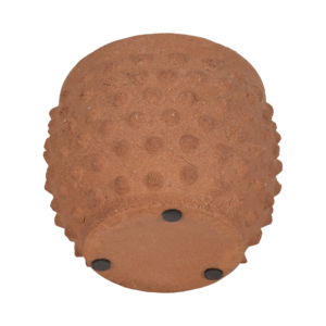 Pot de fleurs rond texturé en terre cuite pour la décoration des plantes d'intérieur et d'extérieur - Product Image 6