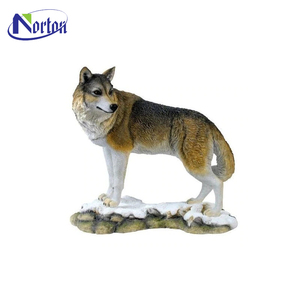 Hot Bán Tùy Chỉnh Nhà Máy Nguồn Cung Cấp Công Nghệ Tốt Cuộc Sống Đẹp Kích Thước Sợi Thủy Tinh Màu Đỏ Sói Tượng Cho Trang Trí - Product Image 5