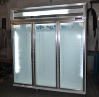 Congélateur commercial à vente chaude de l'usine de Foshan, 1500L, congélateur vertical de supermarché, congélateur de présentation