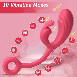 Vibrateur lapin, jouets sexuels pour femmes - Vibrateur interne, gode lapin, stimulateur clitoridien féminin avec 10 modes de vibration - Product Image 4
