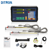 DITRON Afficheur numérique 2 axes pour D100 avec affichage LED vert 8 chiffres et touches à membrane longue durée pour tour-fraiseuse OEM