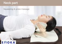 Matelas de massage portable OEM ODM à compression d'air, chauffant, avec fonctions Shiatsu et pétrissage, certifié CE pour le cou