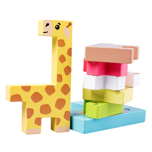 Giocattoli per Bambini, Blocchi di Costruzione <span class=keywords><strong>in</strong></span> <span class=keywords><strong>Legno</strong></span> a Forma di Animali della Foresta, <span class=keywords><strong>Giochi</strong></span> Educativi Creativi per l'Assemblaggio - Product Image 5