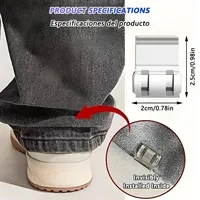 4/10 Pièces Clip d'ajustement invisible en plastique pour raccourcir les jambes, antidérapant, fixation rapide, ajusteur de pantalon dissimulé, accessoires de couture