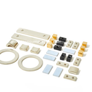 Imán de neodimio magnetizado diametralmente radial personalizado N35 N52 grado toroidal grande para uso industrial NDfeb - Product Image 1