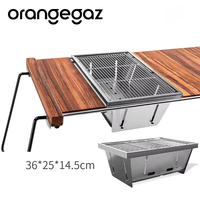 Support de barbecue pliable IGT Orangegaz pour camping en plein air, barbecue en acier inoxydable haute puissance, installation facile pour pique-nique