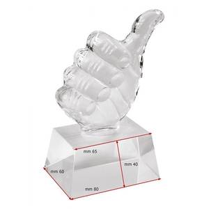 Trofeo con Diseño de Pulgar 65x85mm, Medalla Impresa con UV, Placa de Vidrio y Aluminio para Premios y Regalos de Bienvenida, Hecho de Material Duradero - Product Image 2