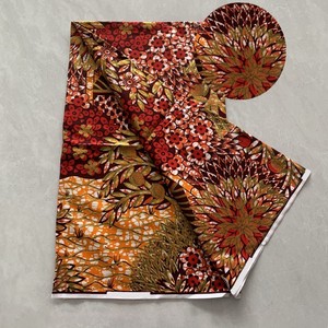 Tissus <span class=keywords><strong>pagne</strong></span> africains <span class=keywords><strong>en</strong></span> coton de haute qualité, imprimés à la cire dorée, tissés et imperméables pour vêtements féminins - Product Image 2