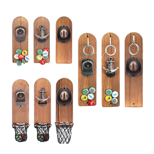 ที่เปิดขวดเบียร์ไม้ติดผนังแบบกำหนดเองที่เปิดฝาเบียร์แนววินเทจพร้อมแม่เหล็กและสกรูที่เปิดขวดเบียร์แบบติดผนัง - Product Image 1