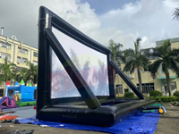 Écran de cinéma gonflable extérieur de 24 pieds Écran de projection avant et arrière Écran de cinéma gonflable avec souffleur d'air