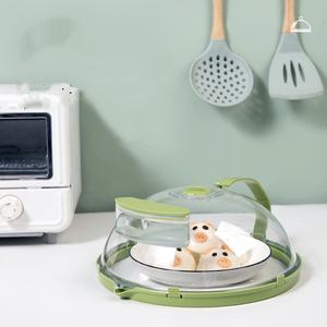Penutup makanan Microwave percikan dengan pegangan & ventilasi uap lubang jelas Microwave pelindung percikan tutup kompor - Product Image 2