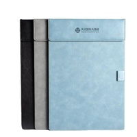 Porte-reçus en cuir PU personnalisé avec logo de restaurant, clip d'écriture, clip magnétique pour menu A4 A5 avec fente pour stylo