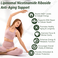 Capsules de nicotinamide riboside liposomale 900 mg, marque privée OEM, NAD+, soutien énergétique cellulaire, vieillissement sain, adulte, 2 capsules par dose