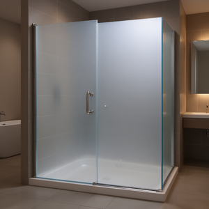 Porta Doccia ESG Satinata 32.7-33.9x74.8 Pollici con Telaio Scorrevole, Vetro Temperato Rettangolare 6mm, Design Minimalista - Product Image 2