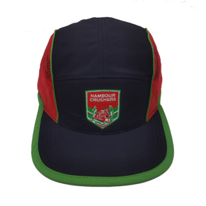 5 Panel Nylon Sport Hat with Tropical Leopard Embroidery Waterproof Quick Dry Custom Logo for Outdoors Running - Product Image 1