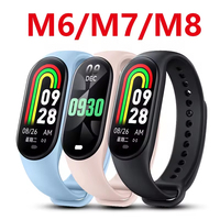 Reloj Inteligente Deportivo M6/M7/M8 con Pantalla IPS, Resistencia al Agua IP67, Batería de 5 Días, Monitor de Ritmo Cardíaco y Sueño, Compatible con Android