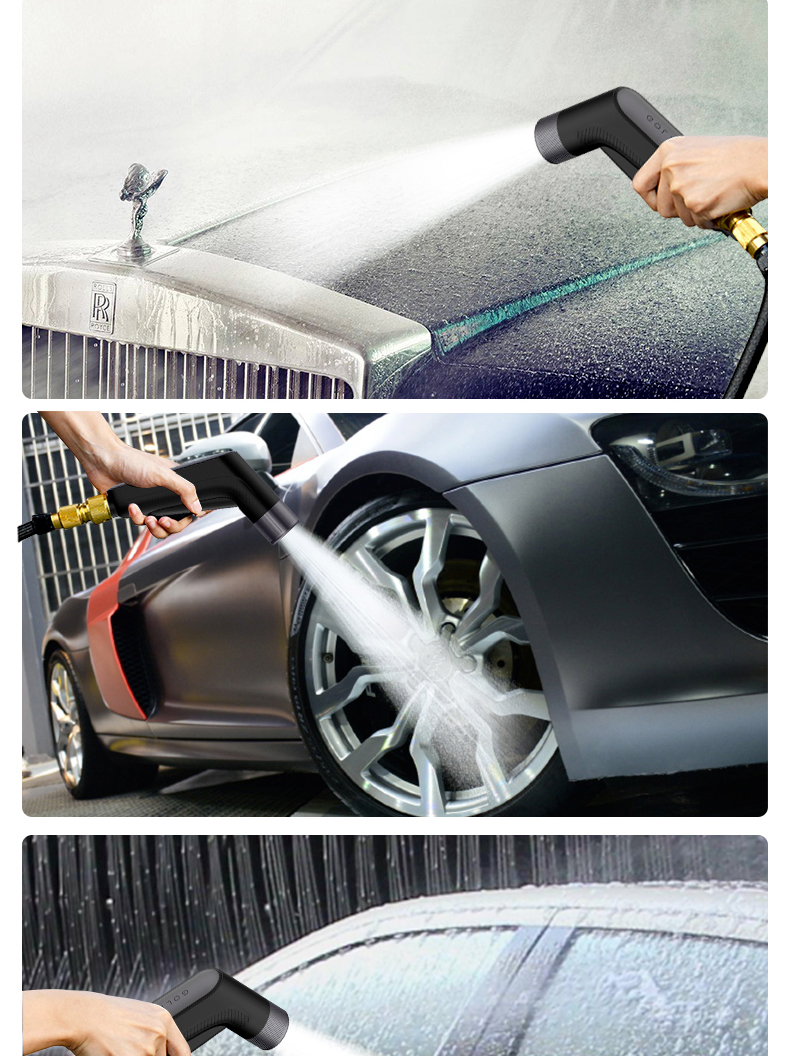 Variable foam pump for automobile foam 360 degree rotation of one button minimalist switch to adjust water outlet mode