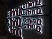 Letrero Luminoso LED 3D LG ThinQ, Módulos LED Retroiluminados a Prueba de Agua, Diseño Personalizable, Color Personalizable, Edificios de Oficinas