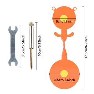 Objetivo giratorio de acero con forma de oso de 360 grados para inserción en árbol, accesorio portátil para entrenamiento de tiro con tirachinas y arco. - Product Image 1