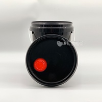 Seau en plastique industriel cylindrique de 20 L, qualité alimentaire, matériau épaissi, peinture personnalisée, couvercle et poignée colorés, scellable, vente en gros
