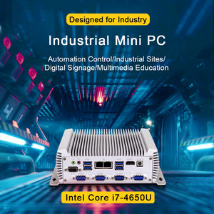 Lüfterloser Industrie-Mini-PC Intel Core I7 <span class=keywords><strong>4650U</strong></span> Projektor-Desktop-Computer 2*RJ45 6*RS232 RS485 RS422 Unterstützt 3G 4G LTE AES-NI - Product Image 2