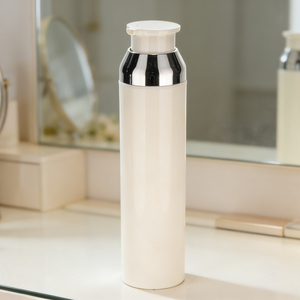 Venta al por Mayor de Botellas Cosméticas Redondas Vacías de Colores, sin Aire, de 43 mm de Diámetro, 30 ml, 50 ml, 80 ml, Botellas de Loción con Bomba de Vacío - Product Image 2