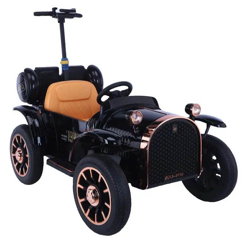 2 सीटों बिजली के बच्चों को कार बिक्री के लिए एक बटन ब्रेक 4 पहिया बैटरी कारों बिजली के खिलौना बच्चों कार 12V