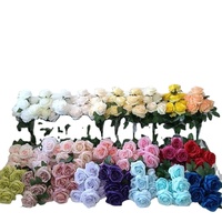 Vente en Gros de Bouquets de Roses Artificielles en Soie pour Décoration de Table de Mariage en C-1366