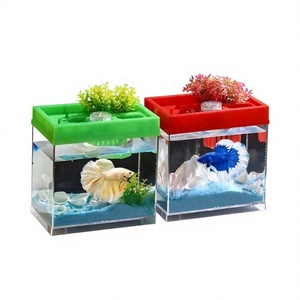 防刮桌面亚克力鱼缸，迷你家用养鱼设备，节省空间的观赏鱼缸 - Product Image 5