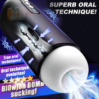 Masturbateur masculin vibrant à 8 fréquences avec affichage, effet de succion automatique, modèle 'Airplane Cup', jouet sexuel masculin très vendu