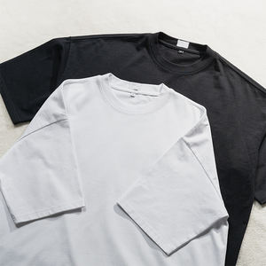 TKAN096 T-shirt épais personnalisé 100% coton T-shirt surdimensionné pour homme grande taille avec impression de logo personnalisé - Product Image 3