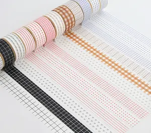 Сетка лента Washi 10 м красочные бумаги клейкой ленты 15 мм ширина липкая бумажная лента для скрапбукинга "сделай сам" журналах
