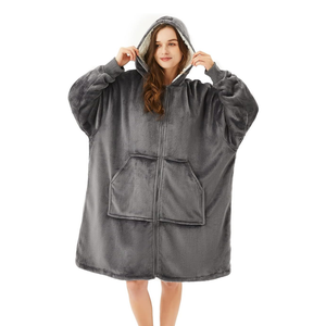 <span class=keywords><strong>Felpa</strong></span> con cappuccio indossabile con cerniera per adulti lungo Sherpa <span class=keywords><strong>felpa</strong></span> oversize <span class=keywords><strong>felpa</strong></span> <span class=keywords><strong>coperta</strong></span> con tasche taglia unica - Product Image 3