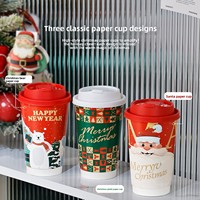 Gobelets jetables en plastique PP transparent écologiques pour thé au lait, 90 unités, thème Noël, étiquette moulée, 500ml 520ml 600ml, marque MZH, personnalisables
