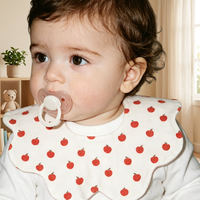 Bavoir imperméable sans manches pour bébé, motif OEM, en coton, pour enfants