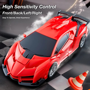 Voiture de <span class=keywords><strong>police</strong></span> transformable Getatoy pour garçons de 0 à 24 mois, transformation à un bouton, lumières LED, rotation à 360°, drift, voiture RC 2.4 GHz - Product Image 3